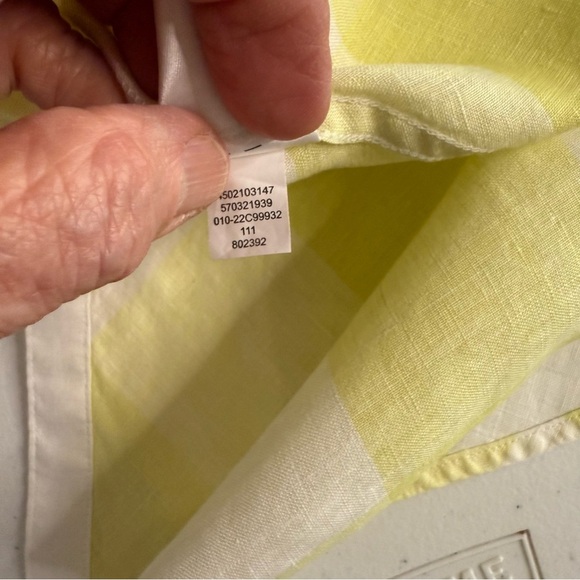 Chico’s Linen Shirt Dress Yellow No Iron Tab Sleeves Women’s XL-16 (Chico’s 3) - Picture 13 of 13